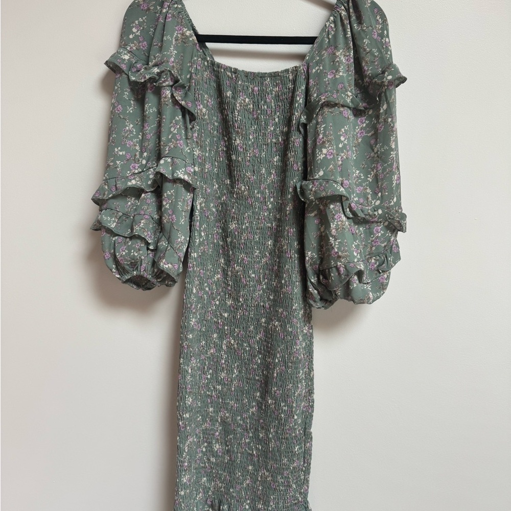 Petal & Pup Floral Ruffle Sleeve Dress
